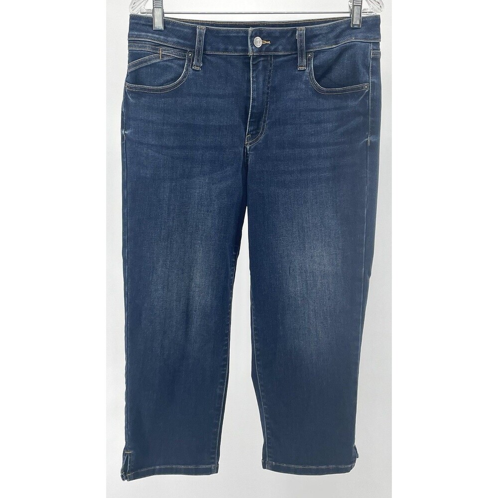 Maurices M Jeans Mid Rise Capris Blue Stretch Cropped Denim Pants Size 12